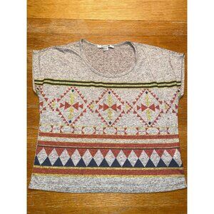 Forever 21 Womens Geometric Print Short Sleeve Top Size Small